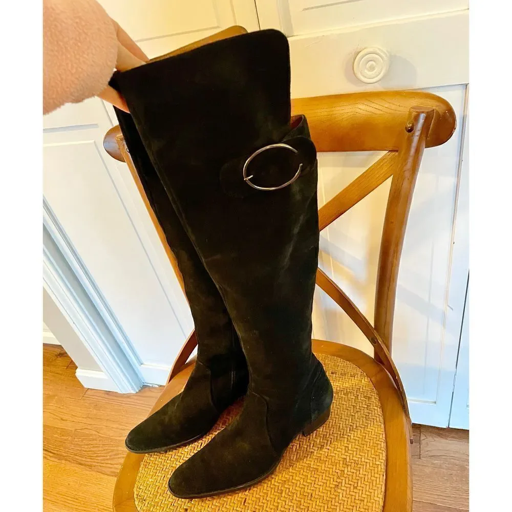 Accessoire diffusion suede point toe over knee boots size 7